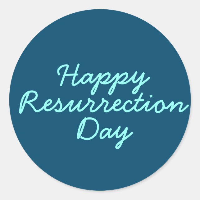 Happy Resurrecrecrection Day Runder Aufkleber (Vorderseite)