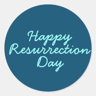 Happy Resurrecrecrection Day Runder Aufkleber