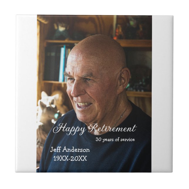 Happy retirement add name photo years of service r fliese (Vorderseite)