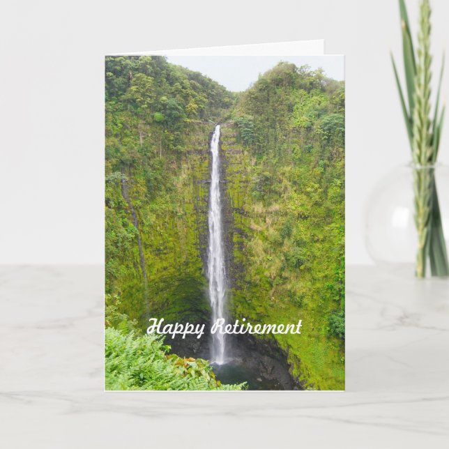 Happy Retirement, Akaka Falls, Hawaii, Card Karte (Vorderseite)