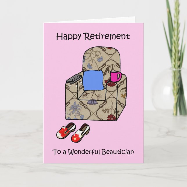 Happy Retirement an Beautician Karte (Vorderseite)