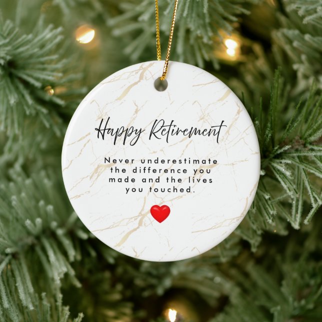 Happy Retirement Appreciation Coworker Boss Nurse Keramik Ornament (Baum)