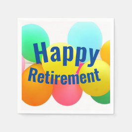 Happy Retirement Balloons Serviette