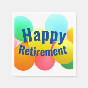 Happy Retirement Balloons Serviette