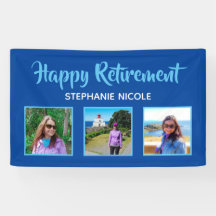 Happy Retirement Blue Multiple Fotos