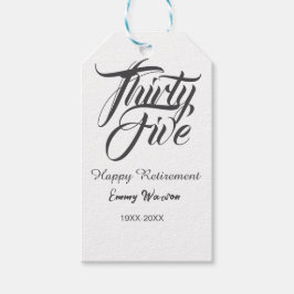 Happy retirement bold letter name year elegant sim geschenkanhänger