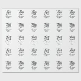 Happy retirement bold letter name year elegant sim geschenkpapier