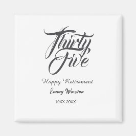 Happy retirement bold letter name year elegant sim magnet