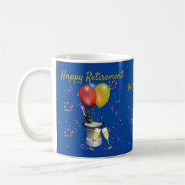 Happy Retirement Celebrations Blue Kaffeetasse