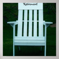Happy Retirement Chair Poster