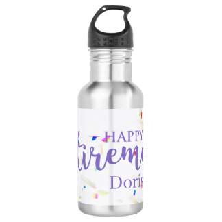 Happy Retirement Confetti Wasser Flasche Edelstahlflasche