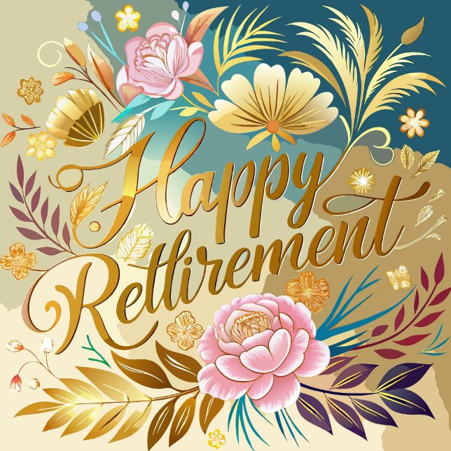 Happy Retirement Feiertagskarte (Happy Retirement vibrant colors and detailed textures of the artwork.  )