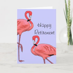 Happy Retirement Flamingos Vintager Stil Karte