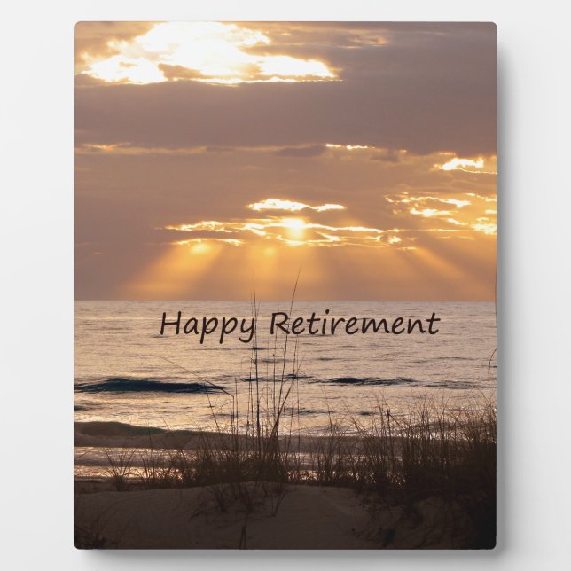 Happy Retirement - Florida Ocean Sunset Fotoplatte (Vorderseite)