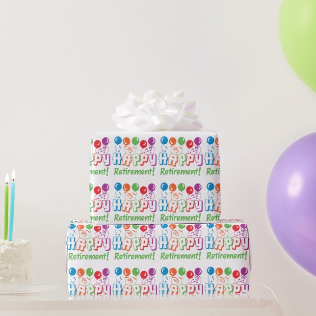 Happy Retirement Geschenkpapier (Partygeschenke)