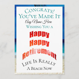 Happy Retirement Glückwunschs und Name - Karte