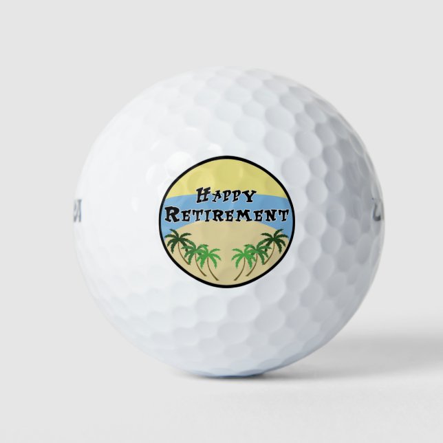 Happy Retirement Golfball (Vorderseite)