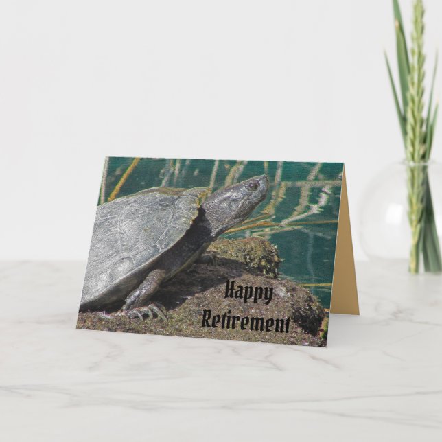 Happy Retirement Humour Turtle Speed Enjoy Life Karte (Vorderseite)