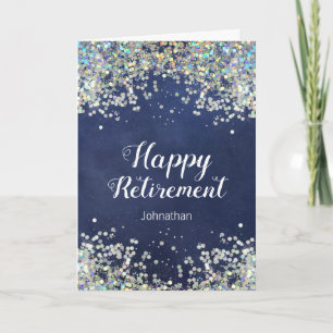 Happy Retirement Imitate Glitzer Confetti Karte