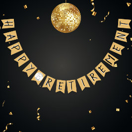 Happy Retirement Imitate Gold Herzlichen Glückwuns Wimpelkette