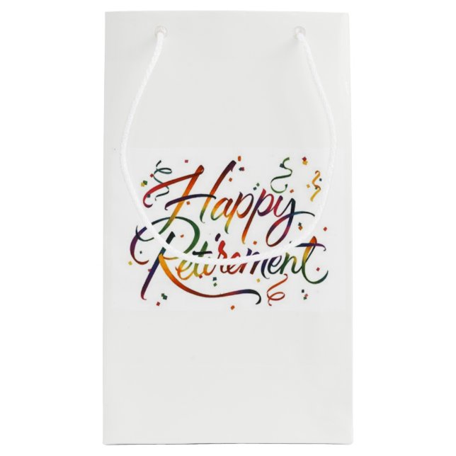 Happy Retirement Kleine Geschenktüte (Rückseite)