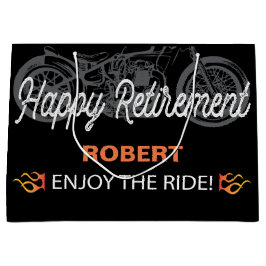 Happy Retirement Motorrad-Image für Biker Große Geschenktüte