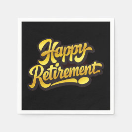 Happy Retirement Paper Napkin Serviette