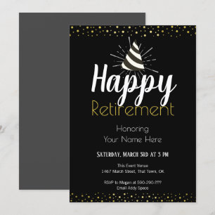 Happy Retirement Party Confetti Einladung