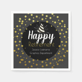 Happy Retirement Party Confetti Serviette