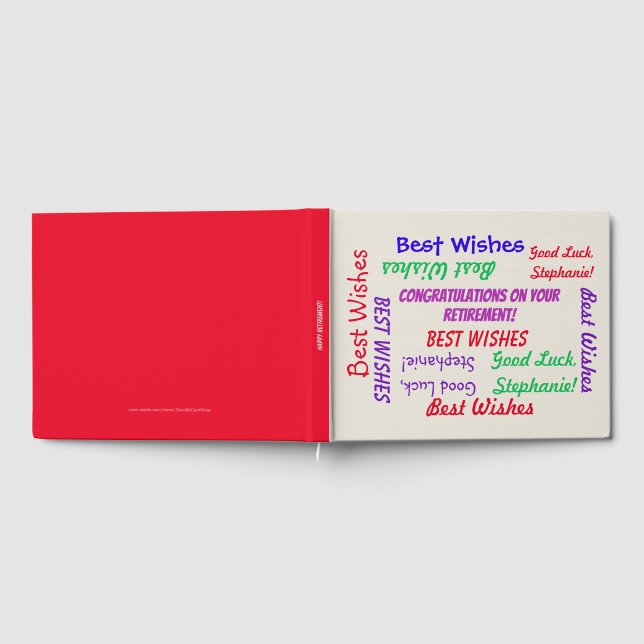 Happy Retirement Party Guest Book Fun Colorful Gästebuch (Voll)
