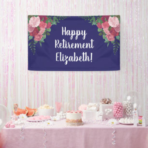 Happy Retirement Party mit Rose Banner