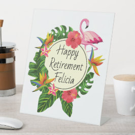 Happy Retirement Party Signierung Vorlage tropisch Sockelschild