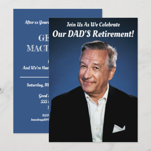 Happy Retirement Party - Vater Foto Einladung