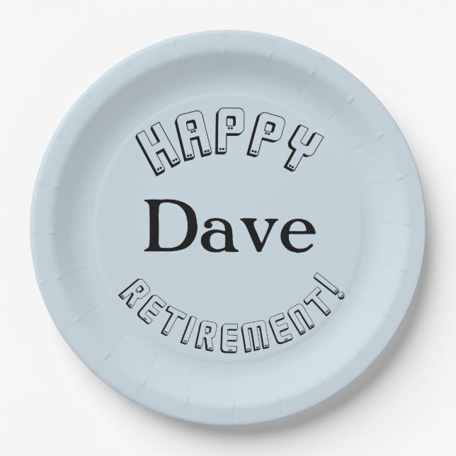 Happy Retirement Personalisiert Pappteller (Vorderseite)