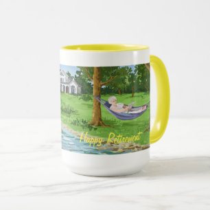Happy Retirement Personalize Tasse (Lady in Hammoc