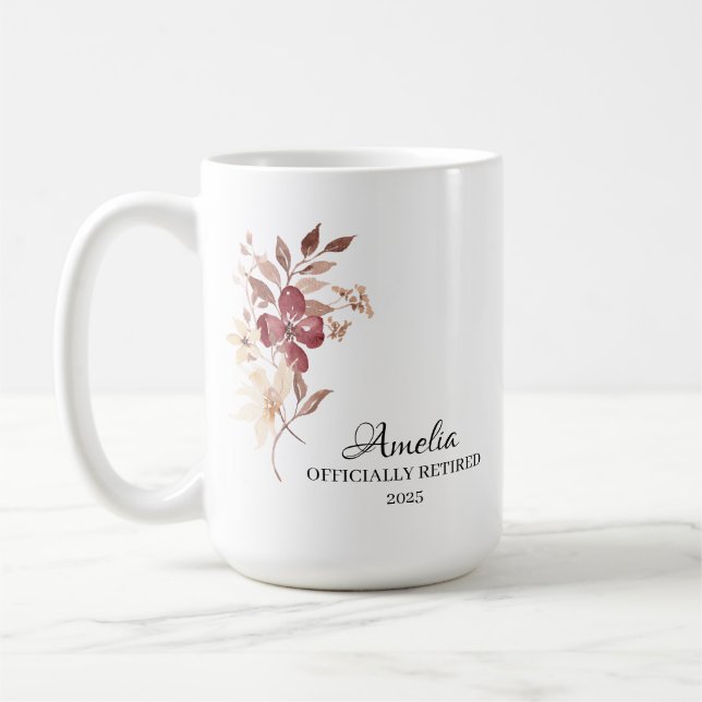 Happy Retirement Personalized Name Gift Kaffeetasse (Links)