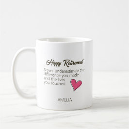 Happy Retirement Personalized Name Gift Kaffeetasse