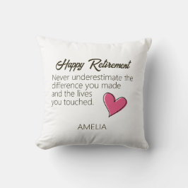 Happy Retirement Personalized Name Gift Kissen