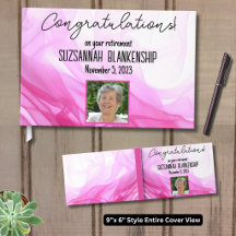 Happy Retirement Pink Watercolor Custom Foto