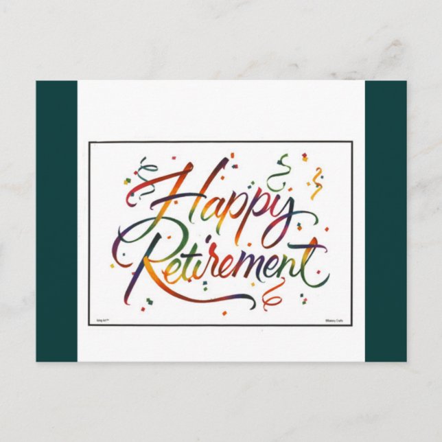 Happy Retirement Postkarte (Vorderseite)
