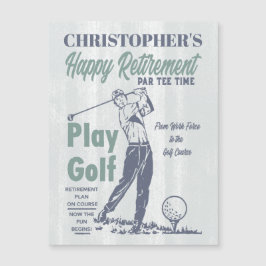 Happy Retirement Retro Golf Magnetkarte