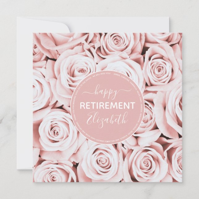 Happy Retirement Rose Rose Rose Name (Vorderseite)