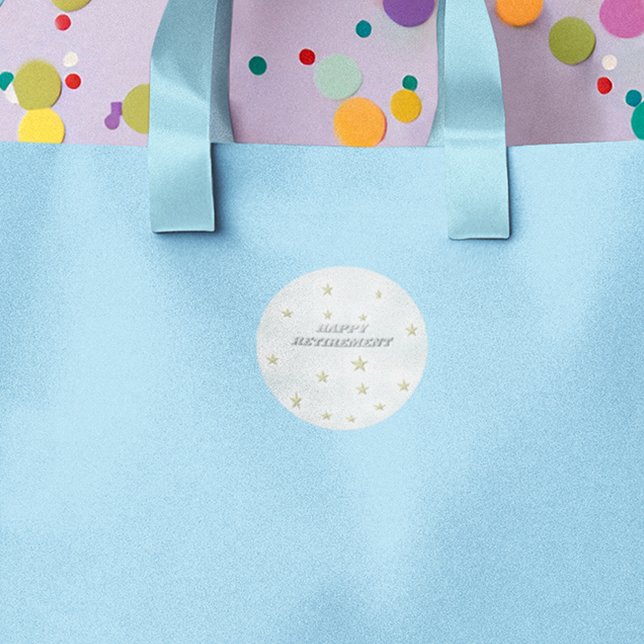 Happy Retirement Runder Aufkleber (Von Creator hochgeladen)