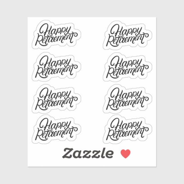Happy Retirement Stickers Aufkleber (Blatt)