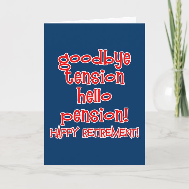 Happy Retirement! T-Shirts und Retiree-Geschenke Karte (Vorderseite)