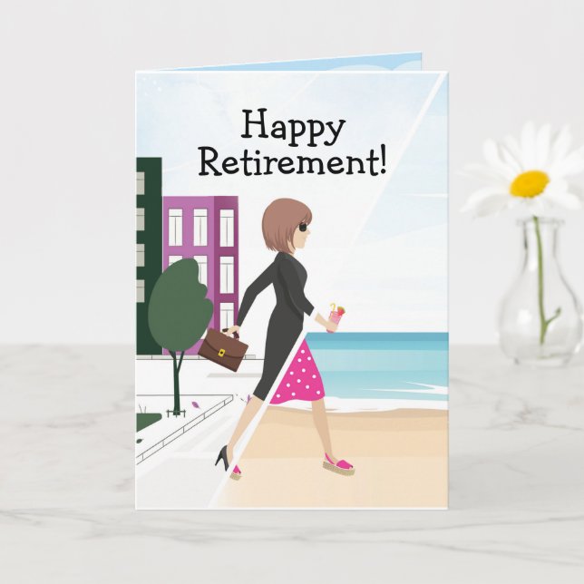 Happy Retirement! Urlaubsthema Grußkarte Karte (Kleine Pflanze)