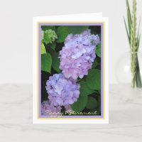 Happy Retirement wünscht Lila Hydrangeas Elegant