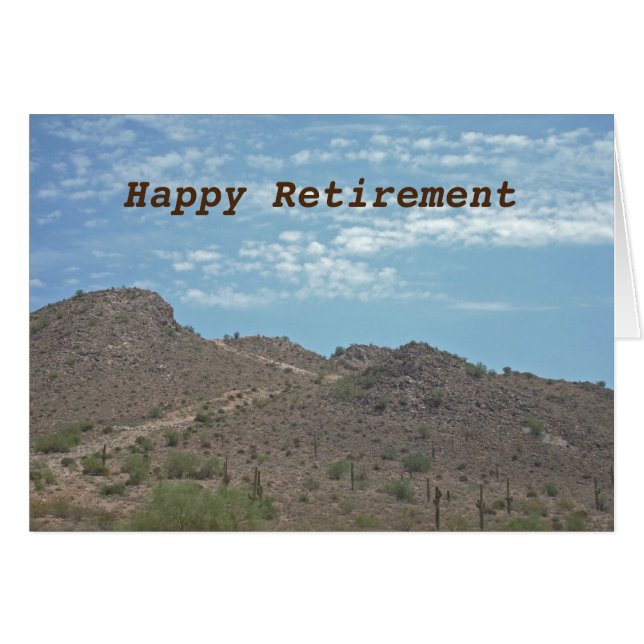 Happy Retirement Wüste Landschaft Foto Natur (Vorderseite (Horizontal))