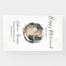 Happy retirement year name circle photo retired banner