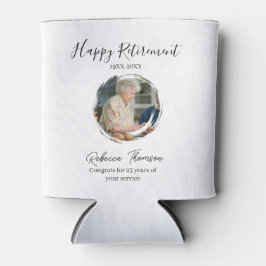 Happy retirement year name circle photo retired dosenkühler